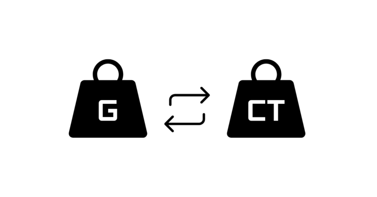convert g to ct, gram to carat