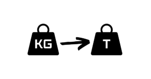 convert kg to t, kilogram to metric ton