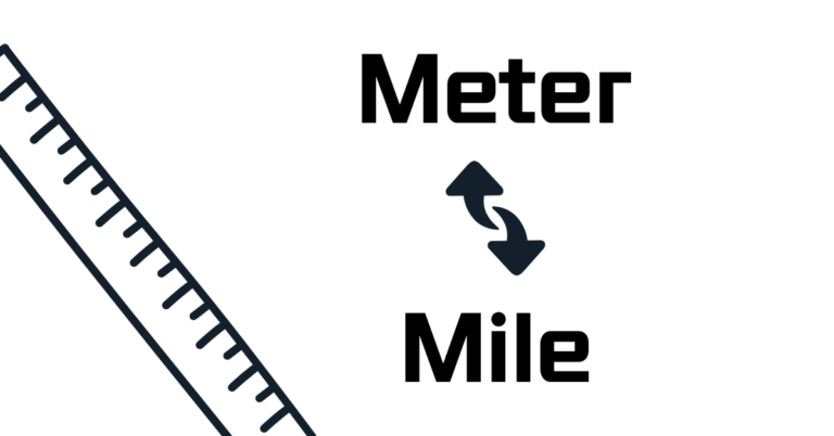 convert m to mi, meter to mile