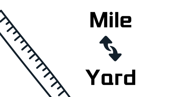 convert mi to yd, mile to yard