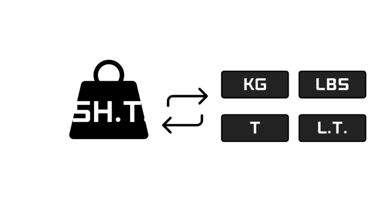 sh.t converter, short ton to kilogram (kg), pounds (lbs), ton (t), long ton (l.t)